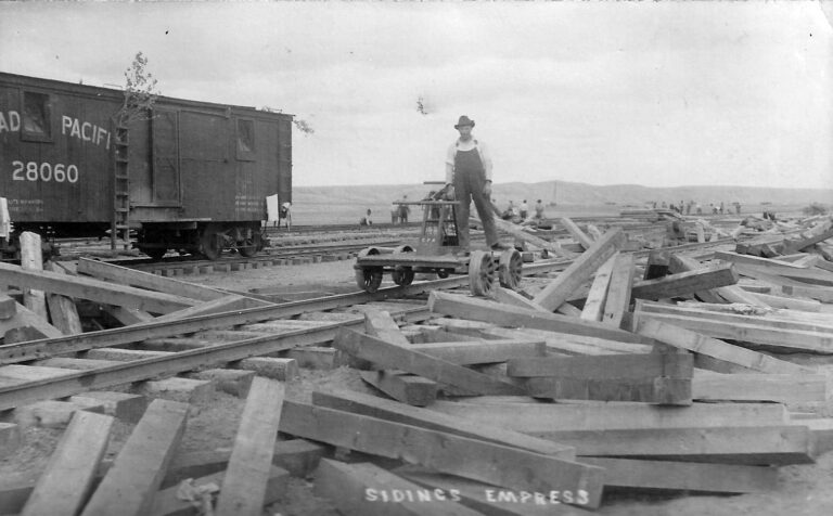 Empress Railway Siding during construction