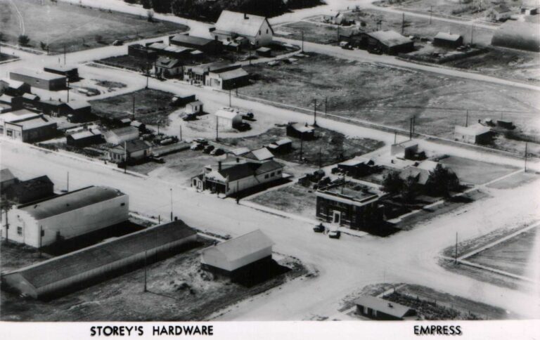 Empress postcard 1950s birds-eye-view