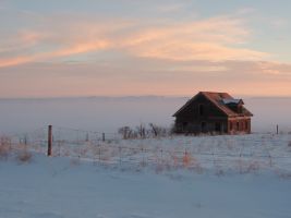 Homestead in winter