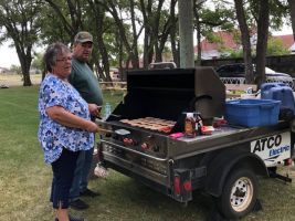 2019 bbq in the park Mayor Crooker & Deputy Mayor Gill