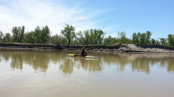 Kayaking on the Red Deer River